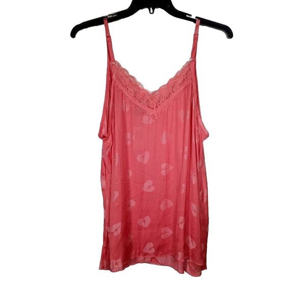 NWT Torrid Swing Cami Jacquard Lace Love Valentines Day Hearts Pink Size 3X - Picture 1 of 5